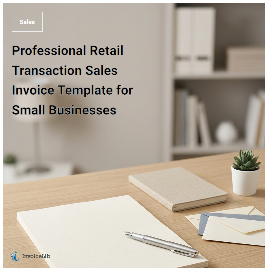 Professional Retail Transaction Sales Invoice Template for Small Businesses
