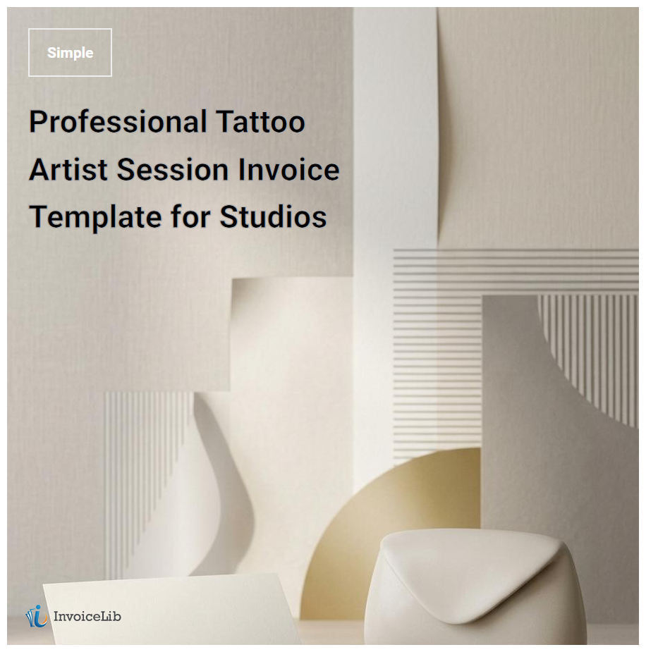 Professional Tattoo Artist Session Invoice Template for Studios