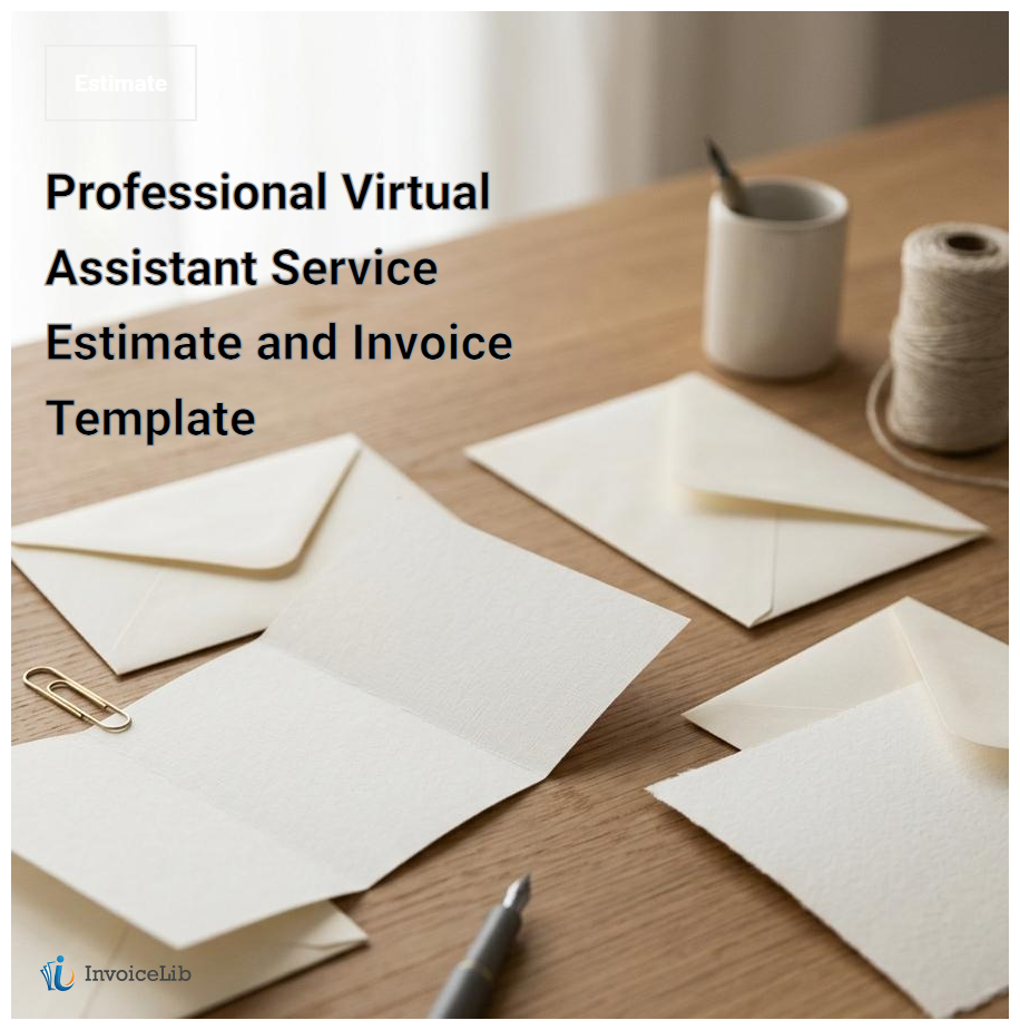 Professional Virtual Assistant Service Estimate and Invoice Template