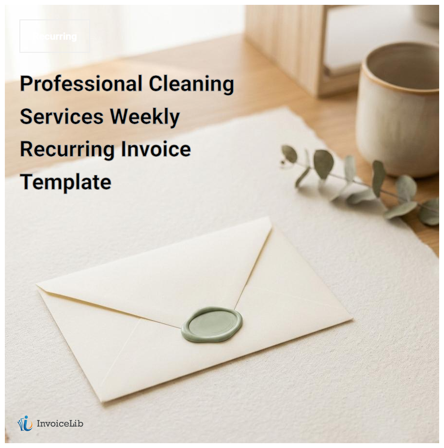 Professional Cleaning Services Weekly Recurring Invoice Template
