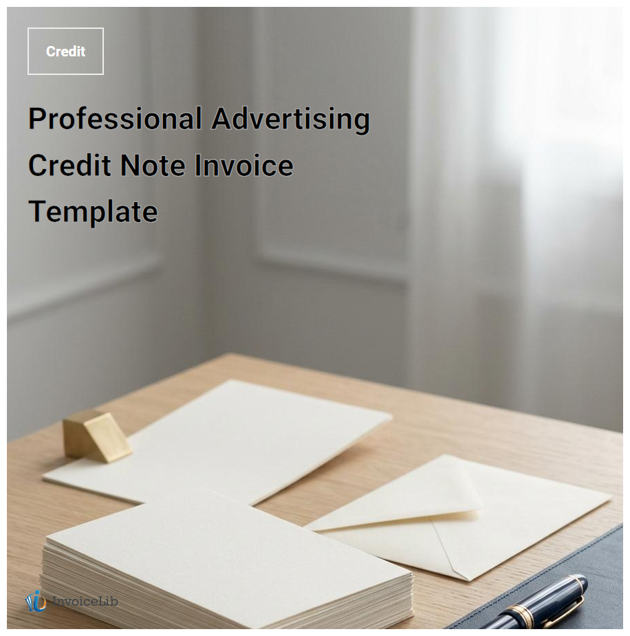 Professional Advertising Credit Note Invoice Template