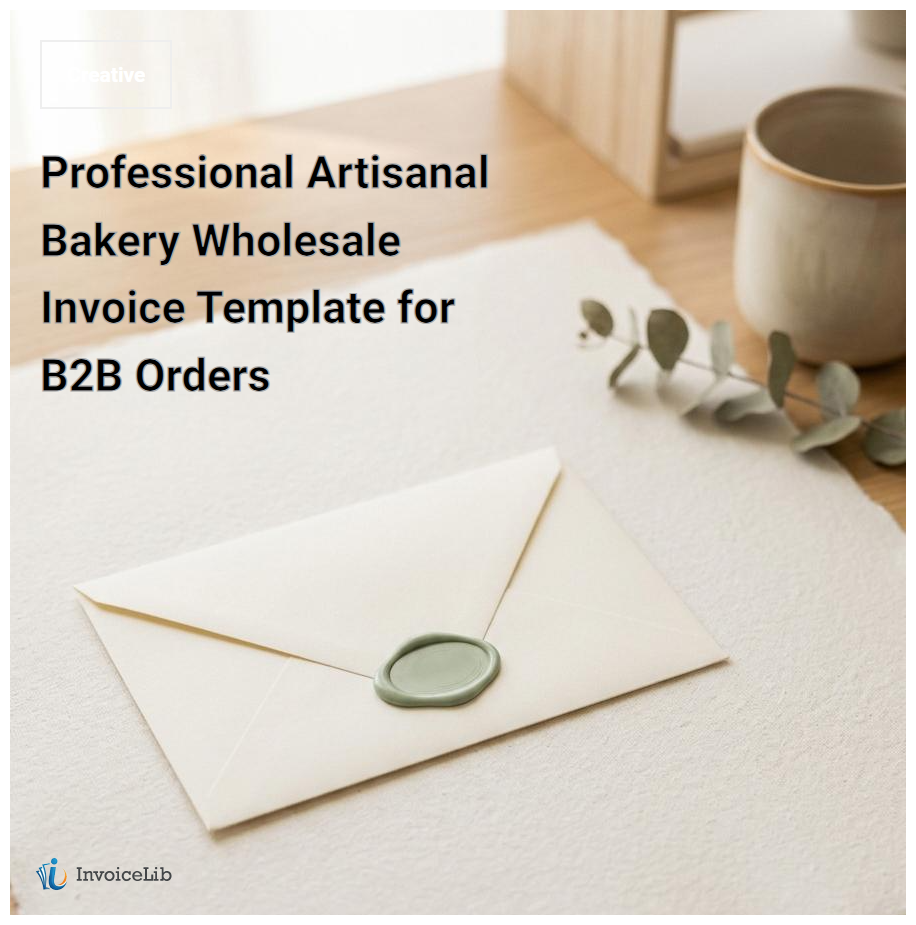 Professional Artisanal Bakery Wholesale Invoice Template for B2B Orders