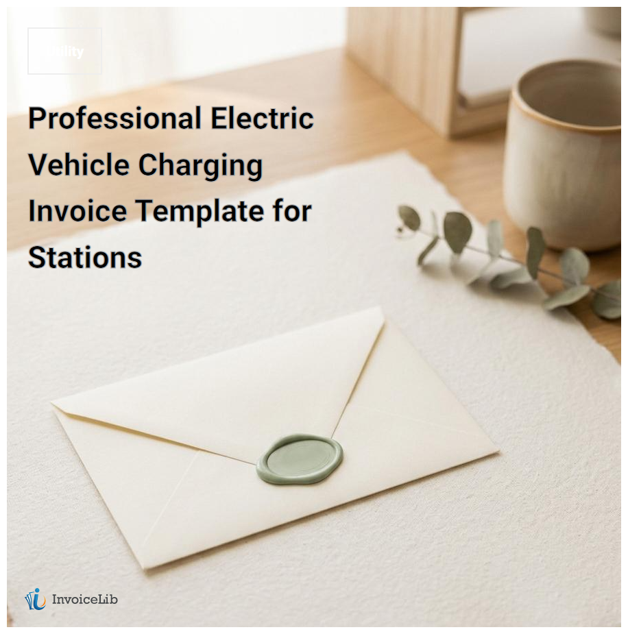 Professional Electric Vehicle Charging Invoice Template for Stations