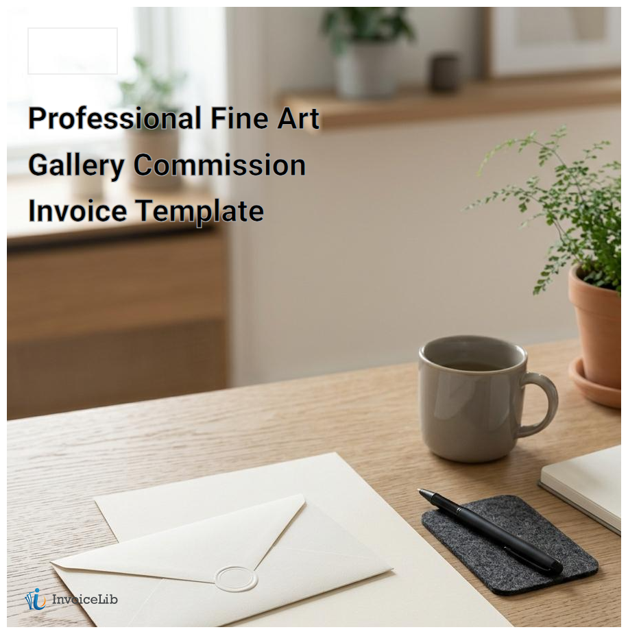 Professional Fine Art Gallery Commission Invoice Template