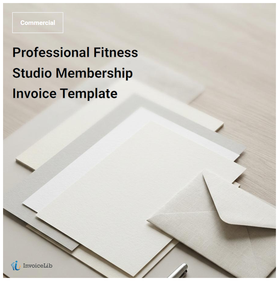 Professional Fitness Studio Membership Invoice Template