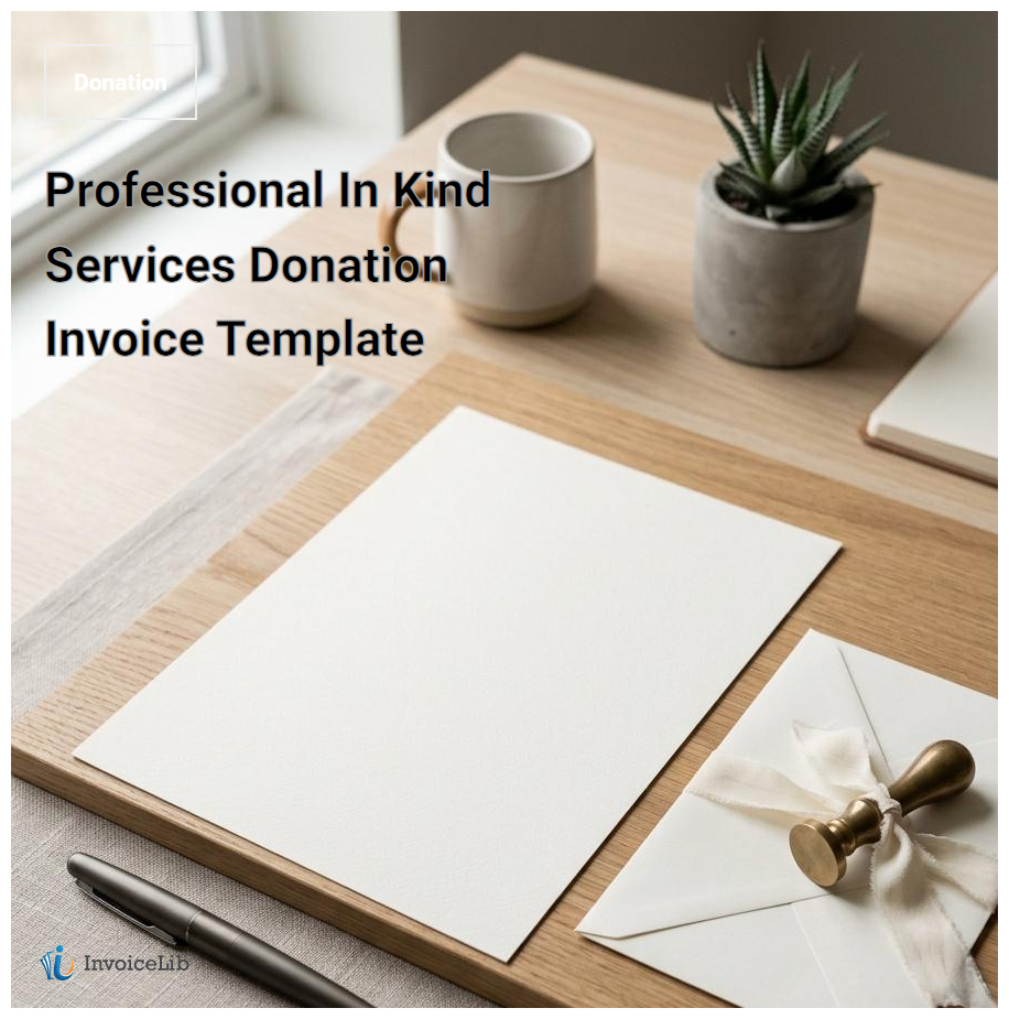 Professional In Kind Services Donation Invoice Template