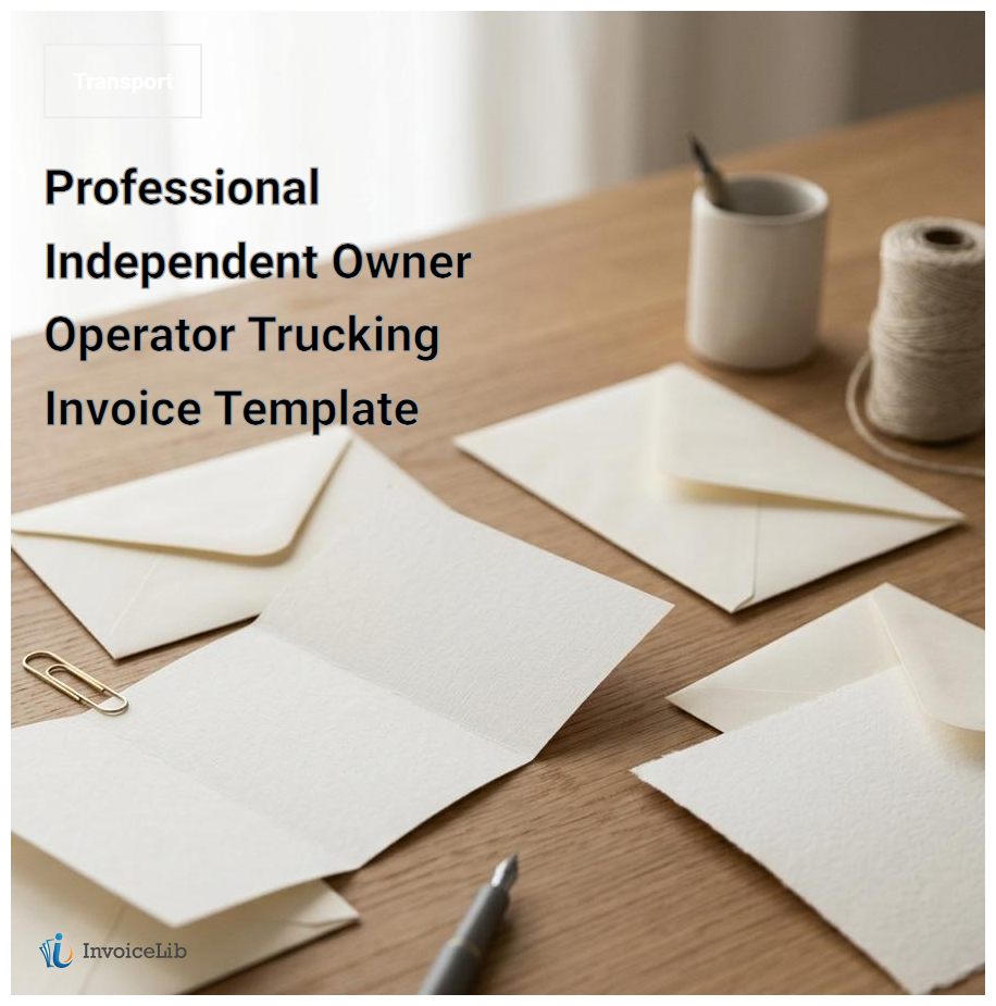 Professional Independent Owner Operator Trucking Invoice Template