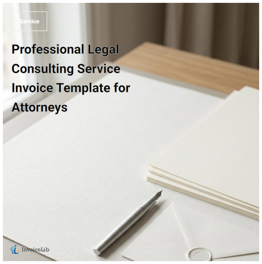 Professional Legal Consulting Service Invoice Template for Attorneys