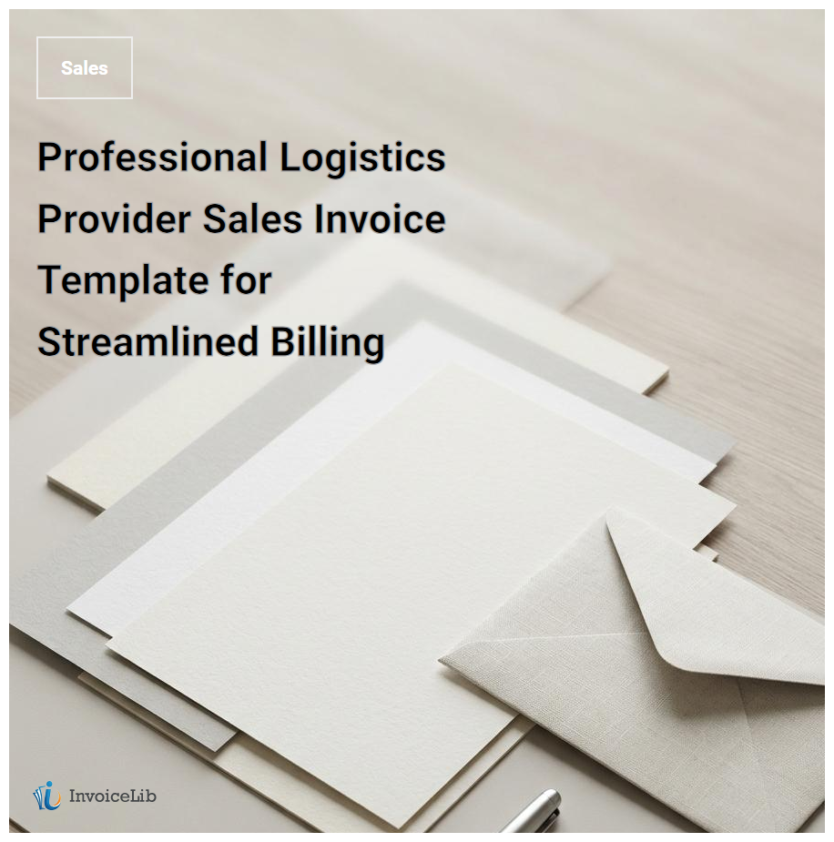 Professional Logistics Provider Sales Invoice Template for Streamlined Billing