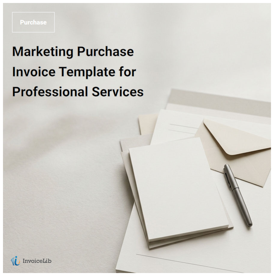 Marketing Purchase Invoice Template for Professional Services