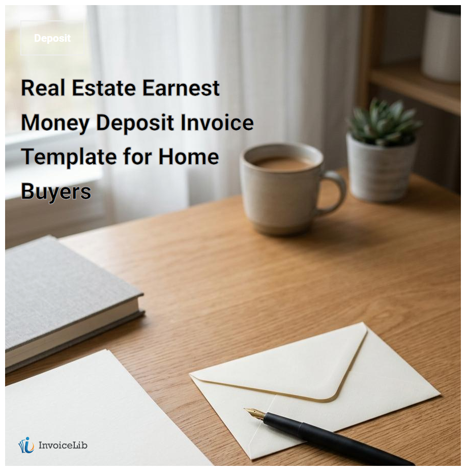 Real Estate Earnest Money Deposit Invoice Template for Home Buyers