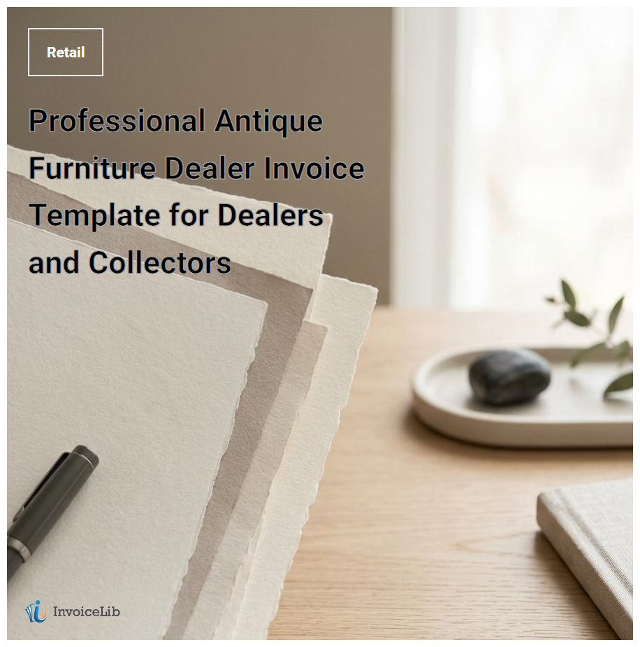 Professional Antique Furniture Dealer Invoice Template for Dealers and Collectors