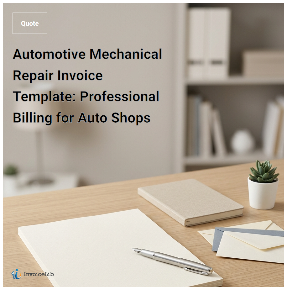 Automotive Mechanical Repair Invoice Template: Professional Billing for Auto Shops