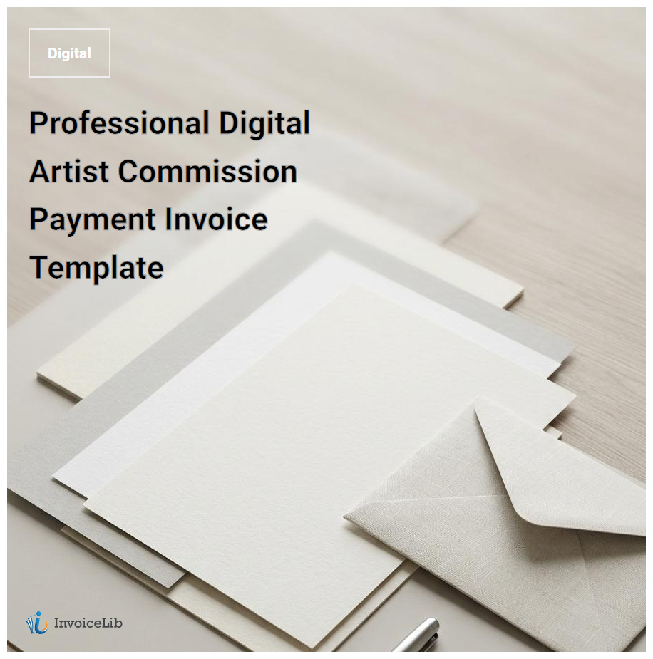 Professional Digital Artist Commission Payment Invoice Template