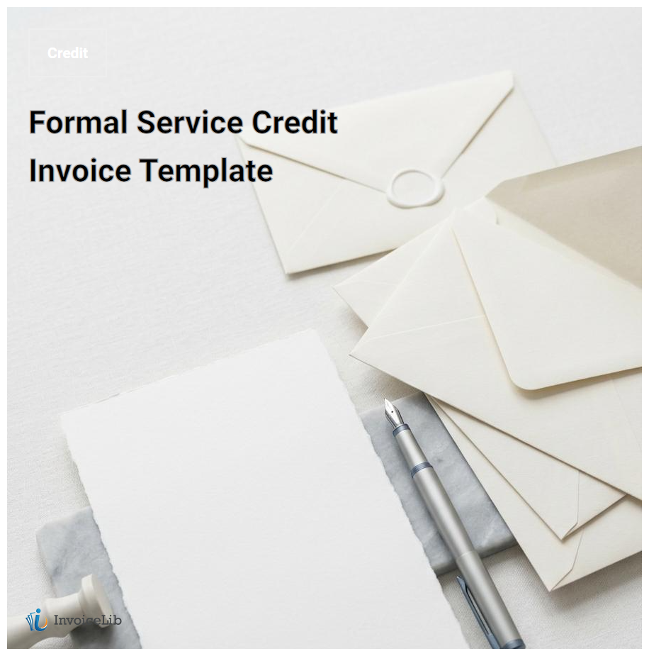 Formal Service Credit Invoice Template