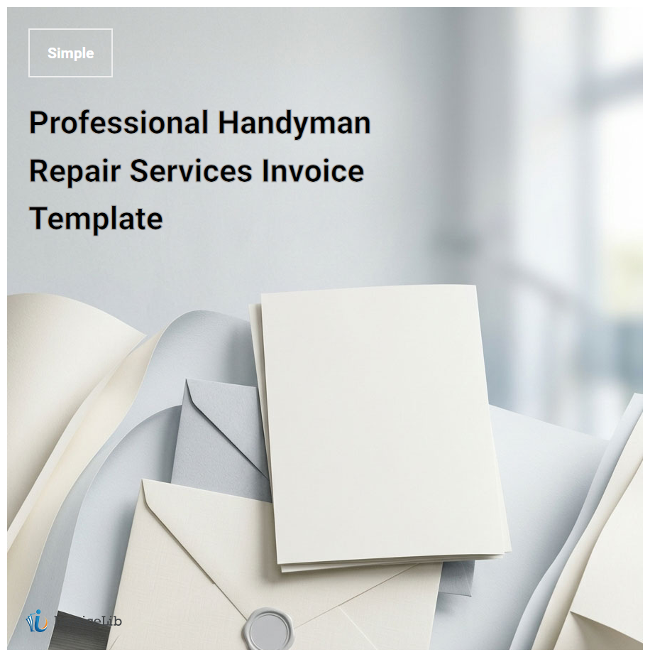 Professional Handyman Repair Services Invoice Template