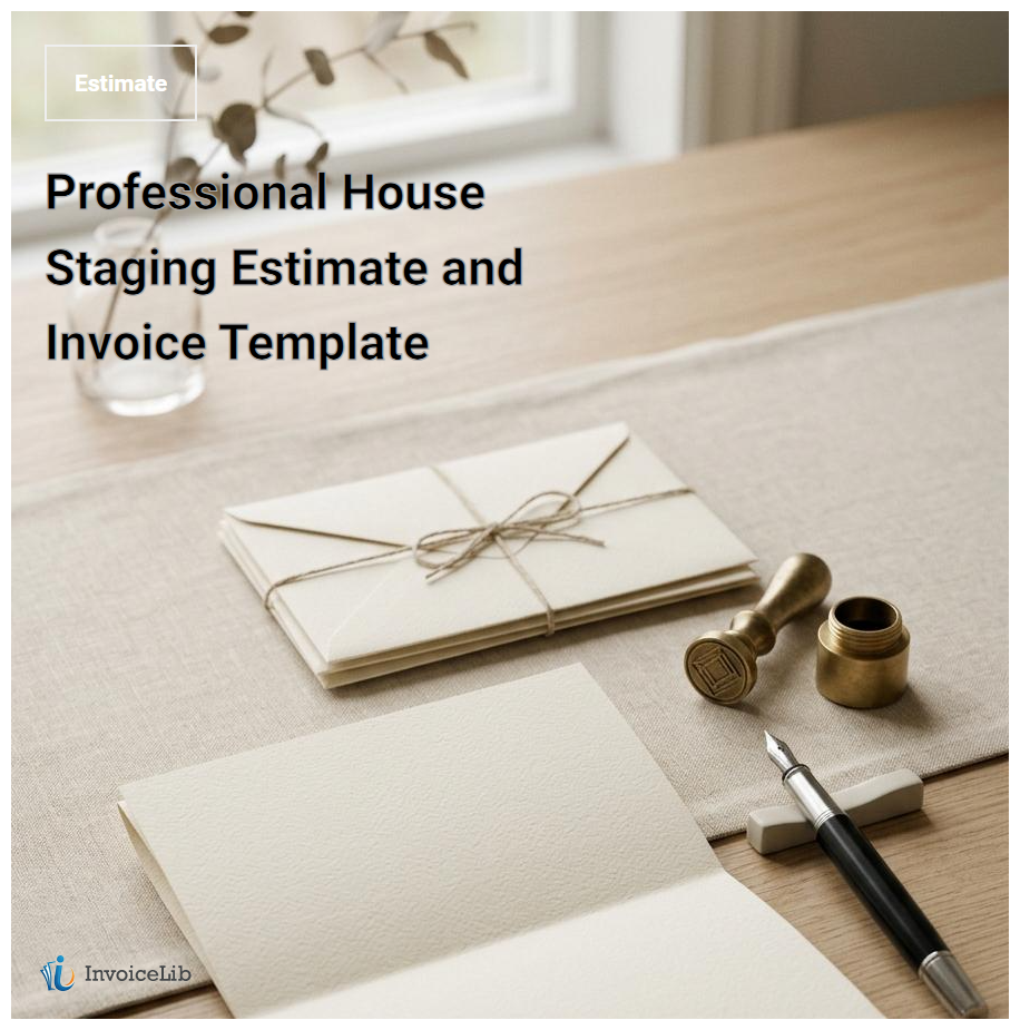 Professional House Staging Estimate and Invoice Template