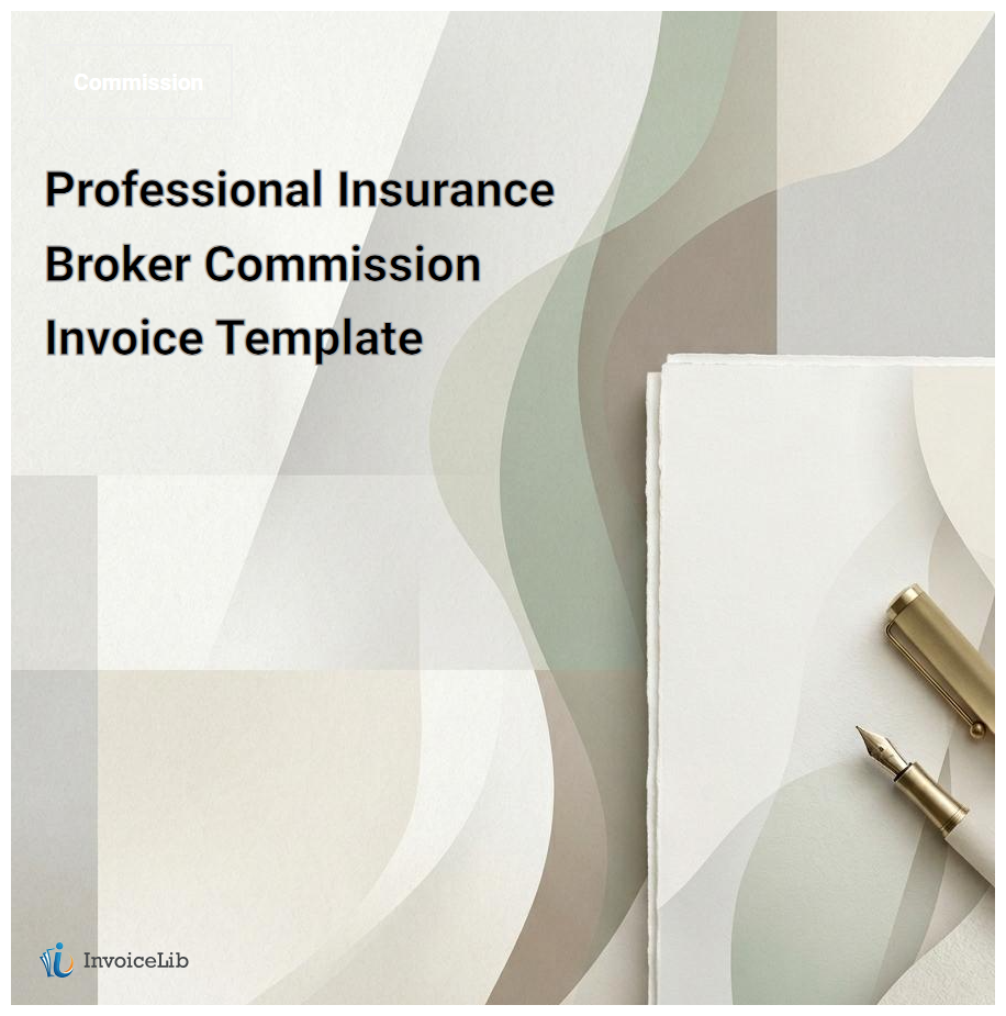 Professional Insurance Broker Commission Invoice Template