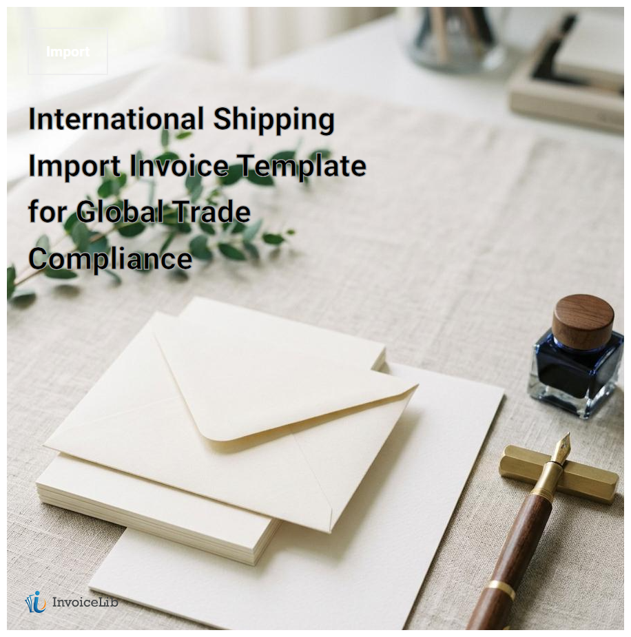 International Shipping Import Invoice Template for Global Trade Compliance
