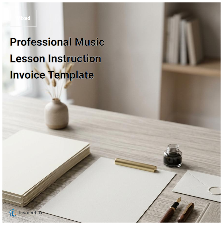 Professional Music Lesson Instruction Invoice Template