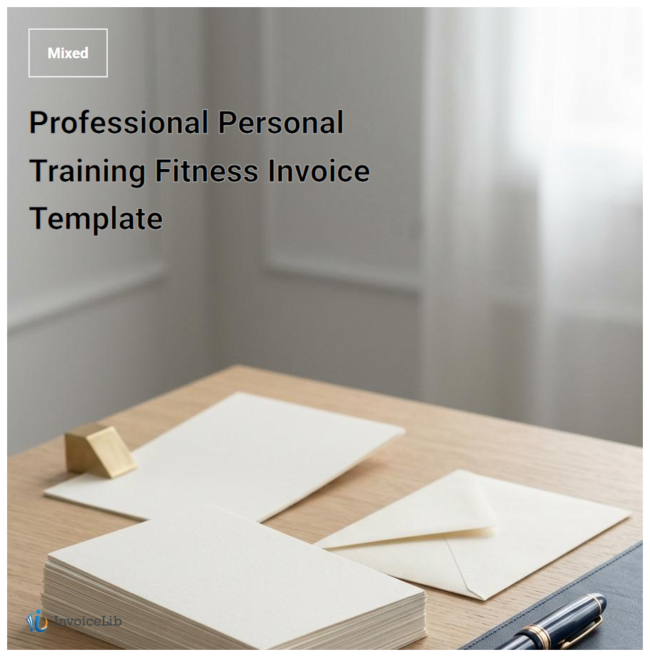 Professional Personal Training Fitness Invoice Template