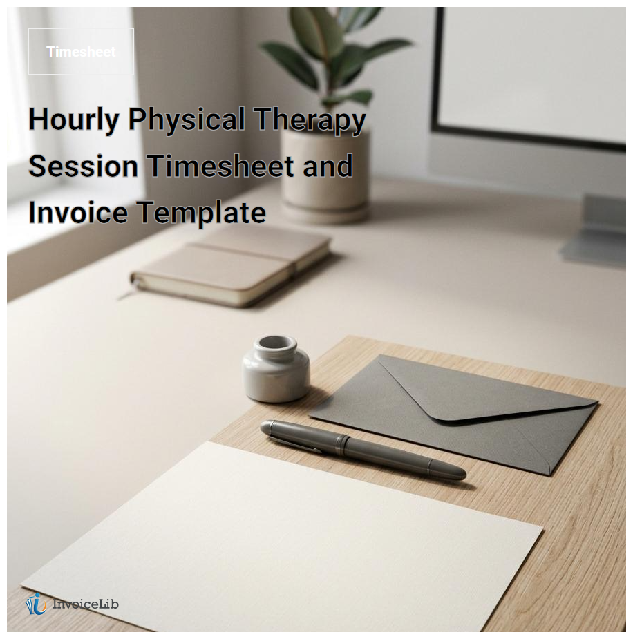 Hourly Physical Therapy Session Timesheet and Invoice Template