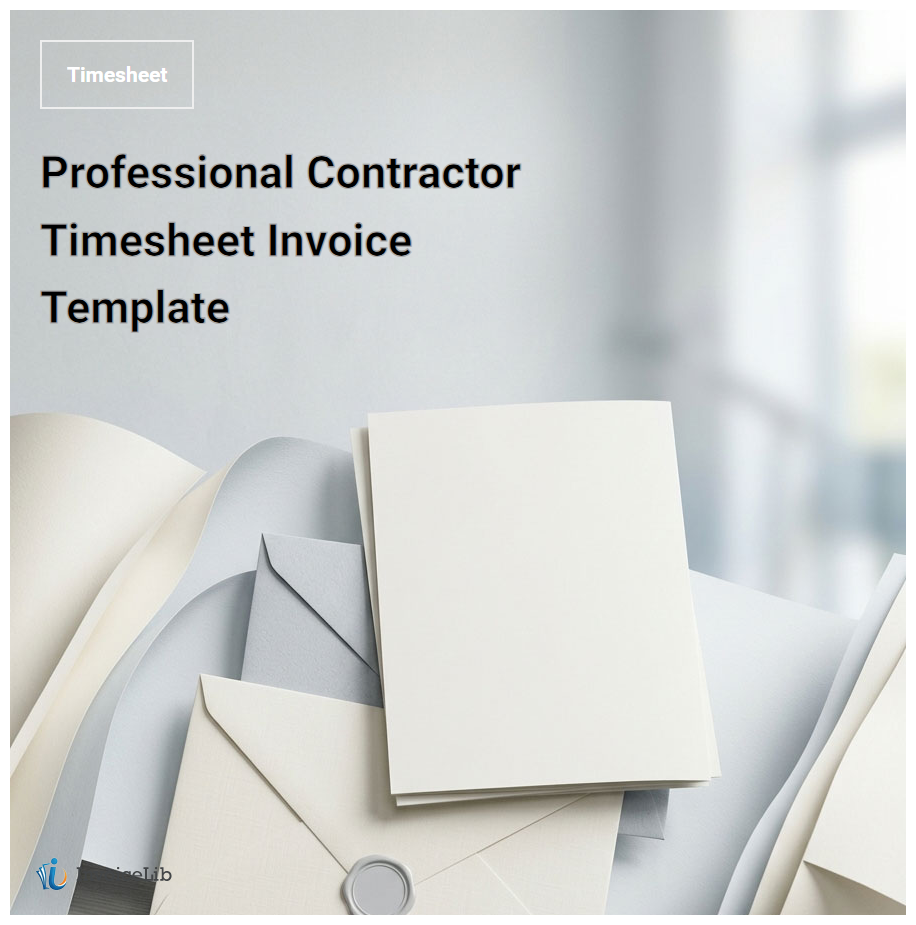 Professional Contractor Timesheet Invoice Template