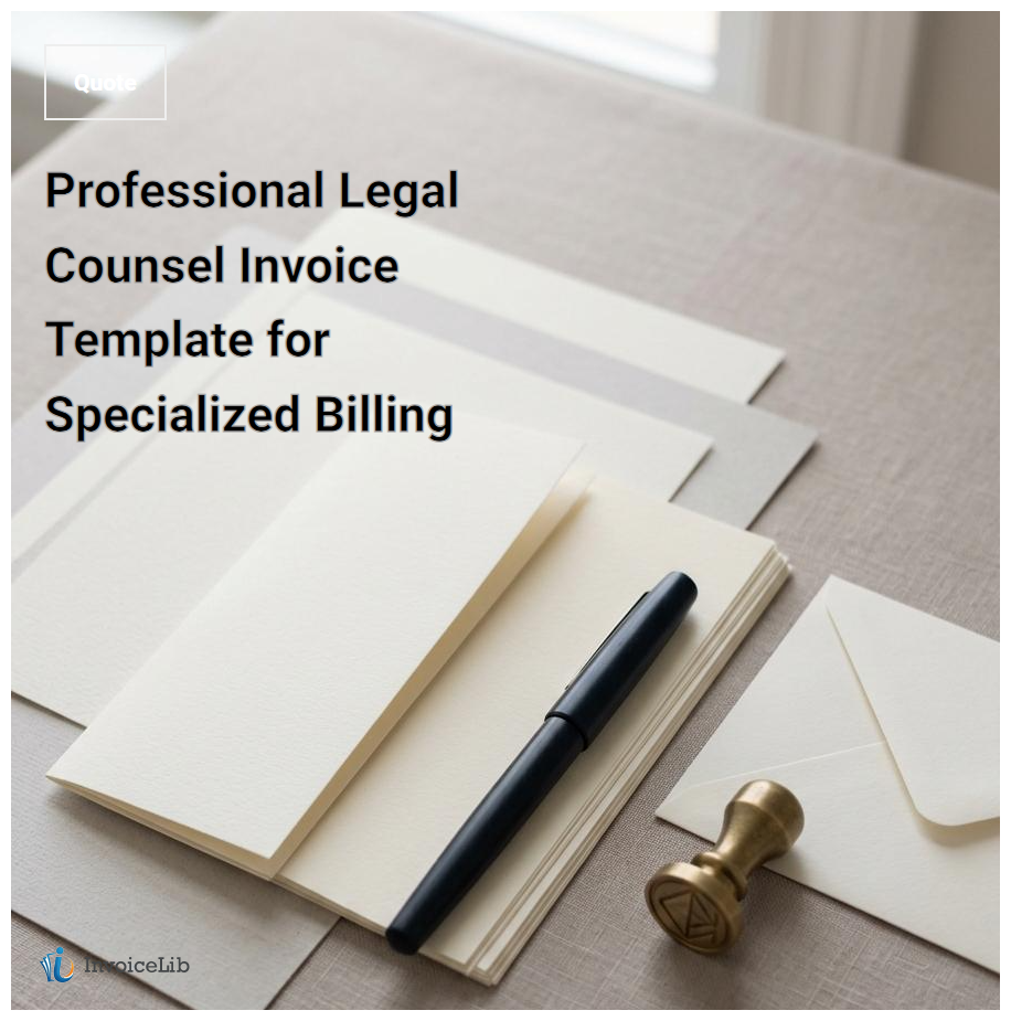 Professional Legal Counsel Invoice Template for Specialized Billing