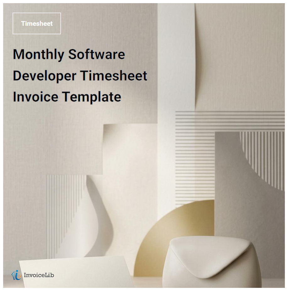 Monthly Software Developer Timesheet Invoice Template