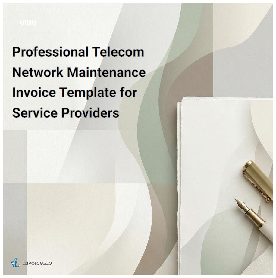 Professional Telecom Network Maintenance Invoice Template for Service Providers