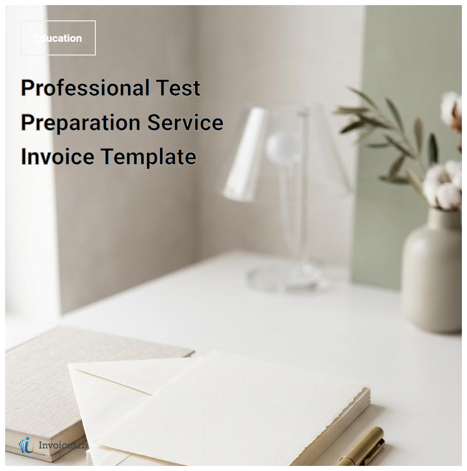 Professional Test Preparation Service Invoice Template