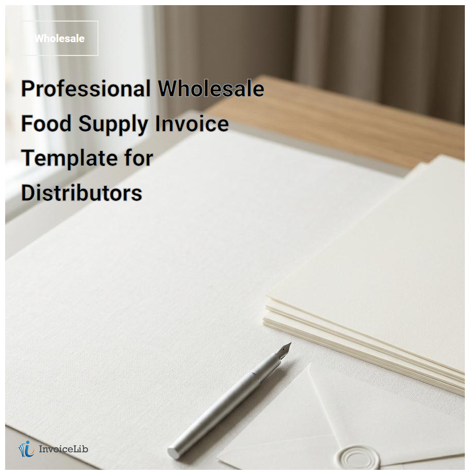 Professional Wholesale Food Supply Invoice Template for Distributors