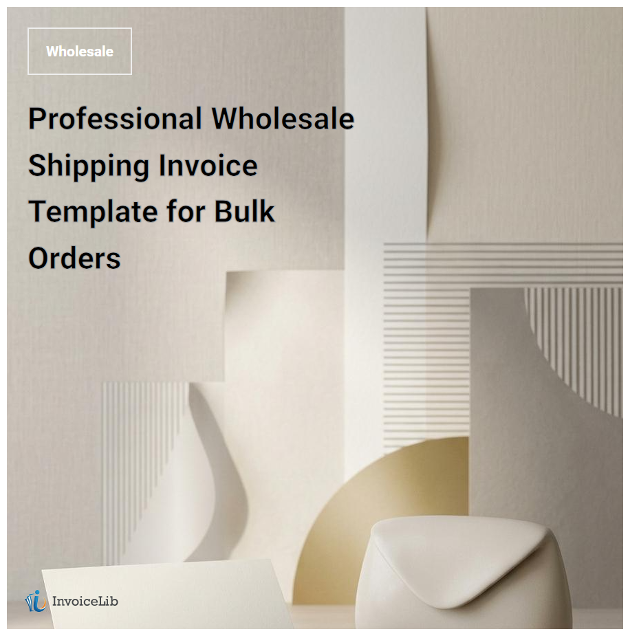 Professional Wholesale Shipping Invoice Template for Bulk Orders