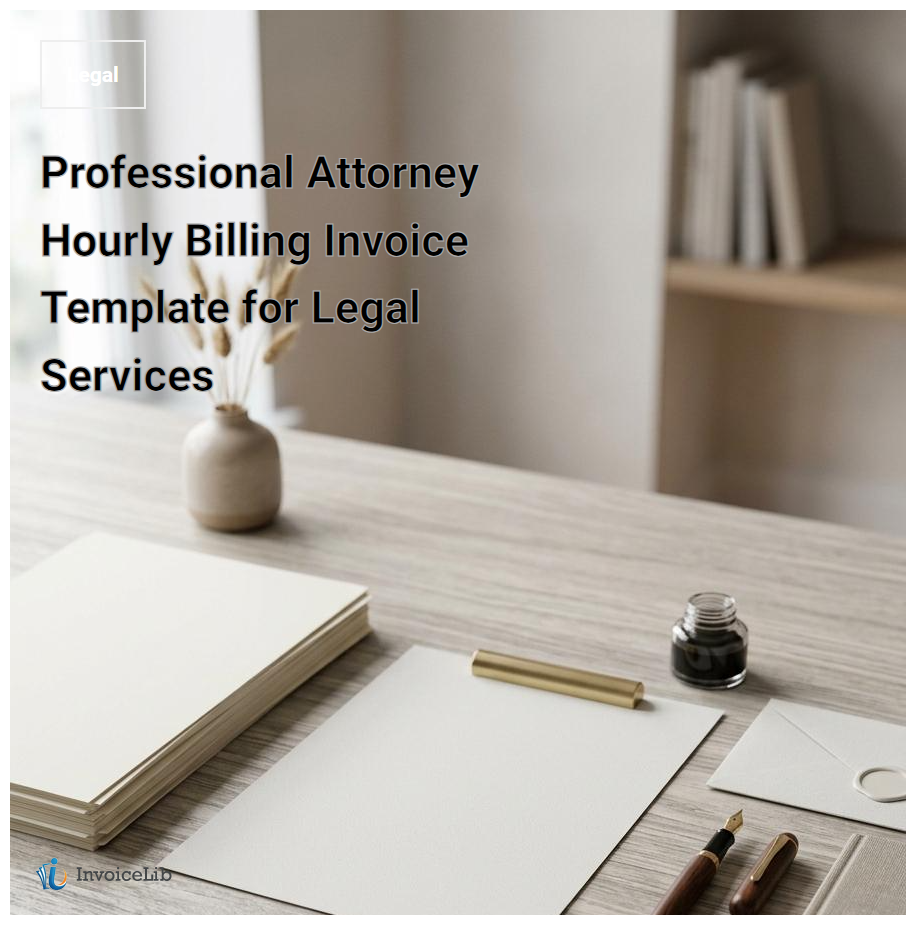 Professional Attorney Hourly Billing Invoice Template for Legal Services