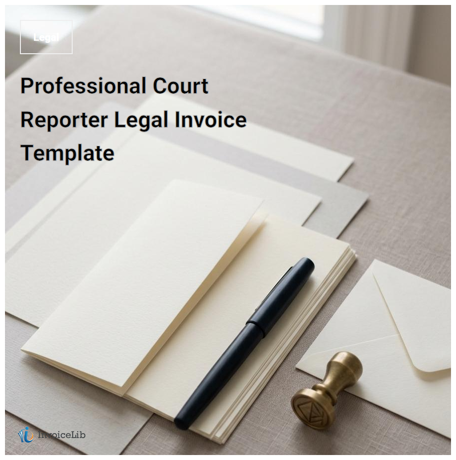 Professional Court Reporter Legal Invoice Template