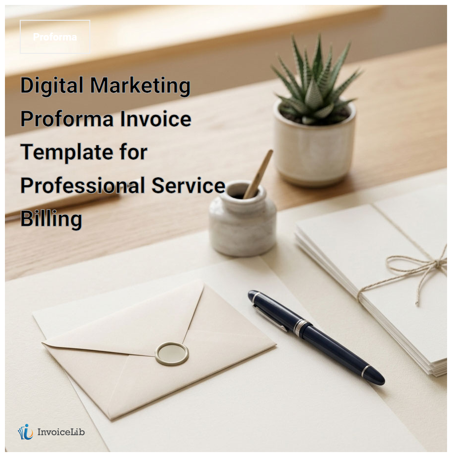 Digital Marketing Proforma Invoice Template for Professional Service Billing