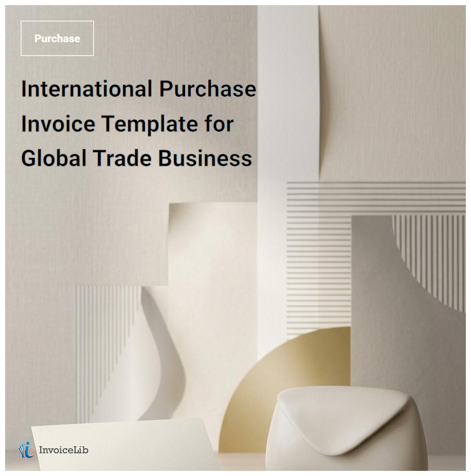 International Purchase Invoice Template for Global Trade Business
