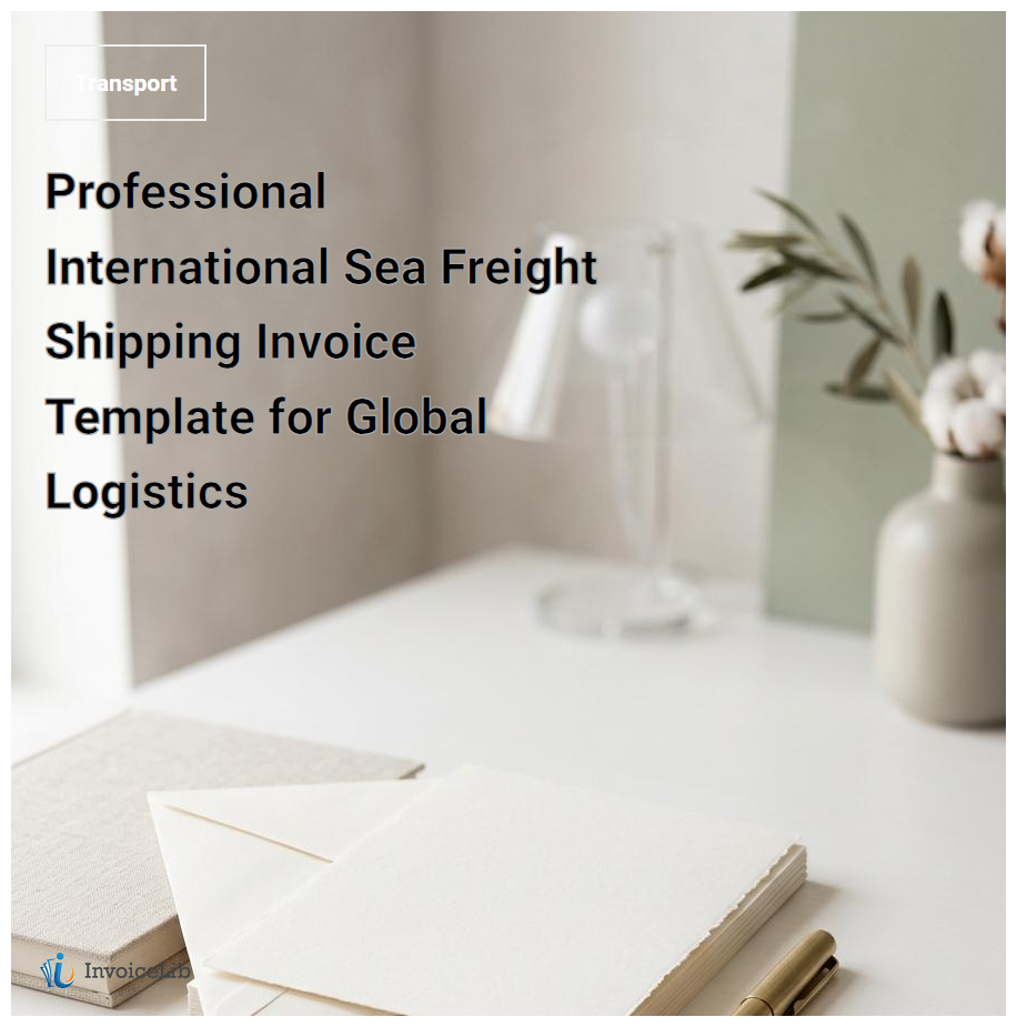 Professional International Sea Freight Shipping Invoice Template for Global Logistics