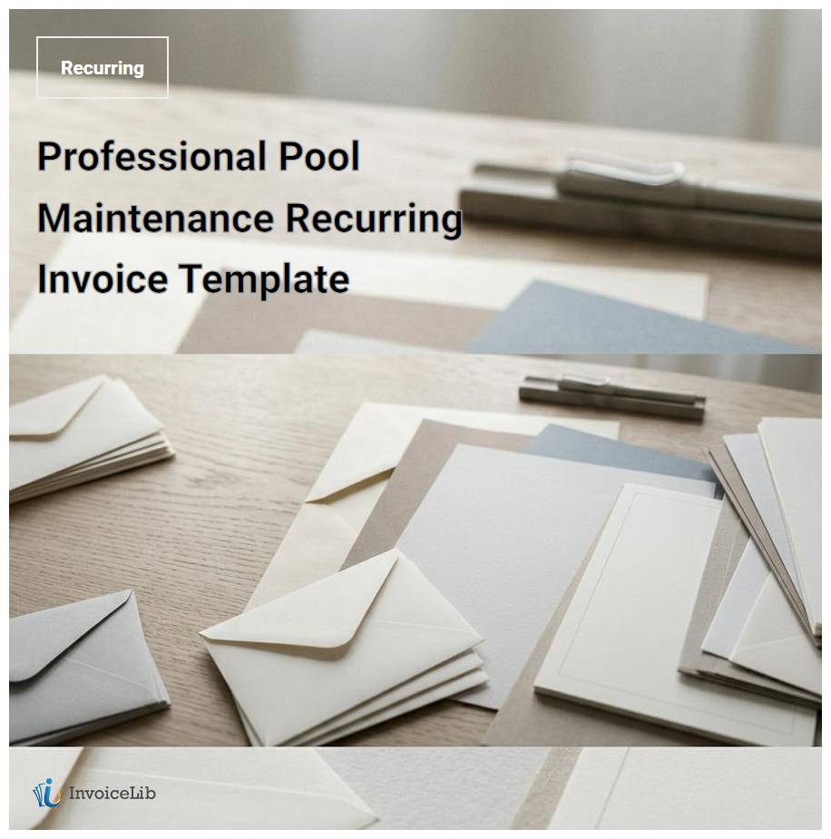 Professional Pool Maintenance Recurring Invoice Template