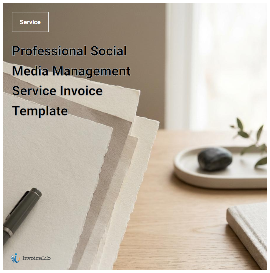 Professional Social Media Management Service Invoice Template