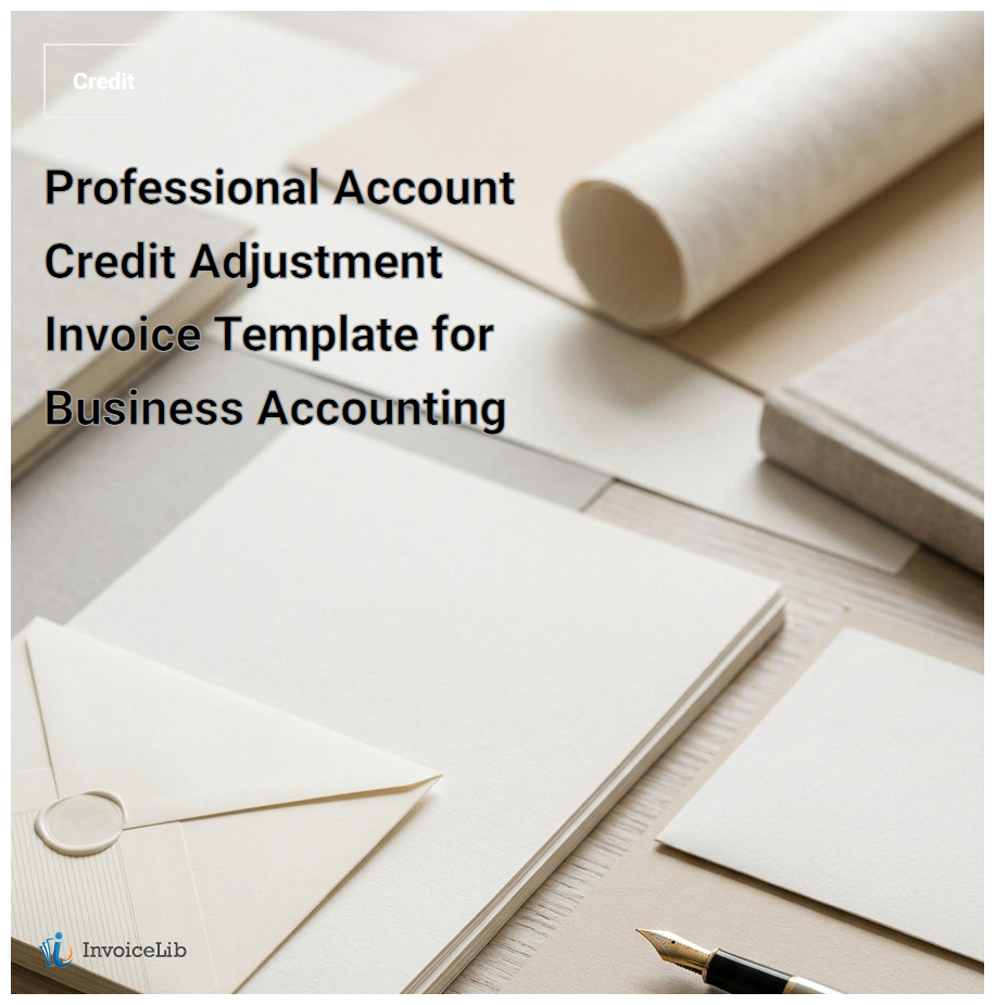 Professional Account Credit Adjustment Invoice Template for Business Accounting