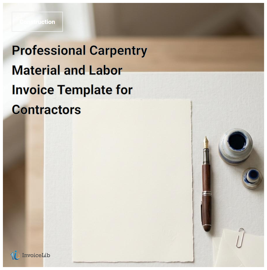 Professional Carpentry Material and Labor Invoice Template for Contractors