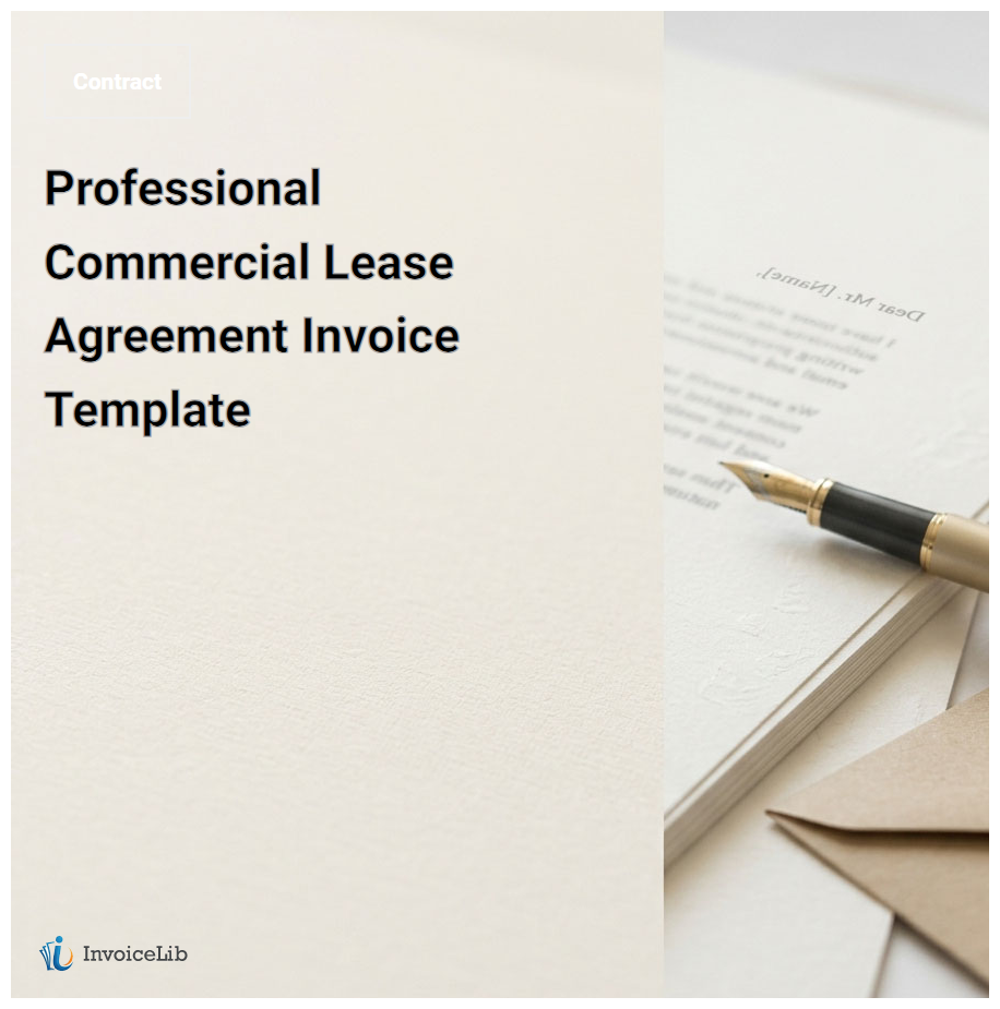 Professional Commercial Lease Agreement Invoice Template
