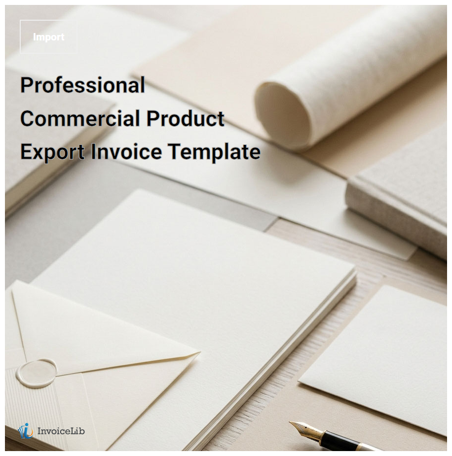 Professional Commercial Product Export Invoice Template
