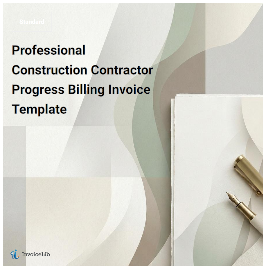 Professional Construction Contractor Progress Billing Invoice Template