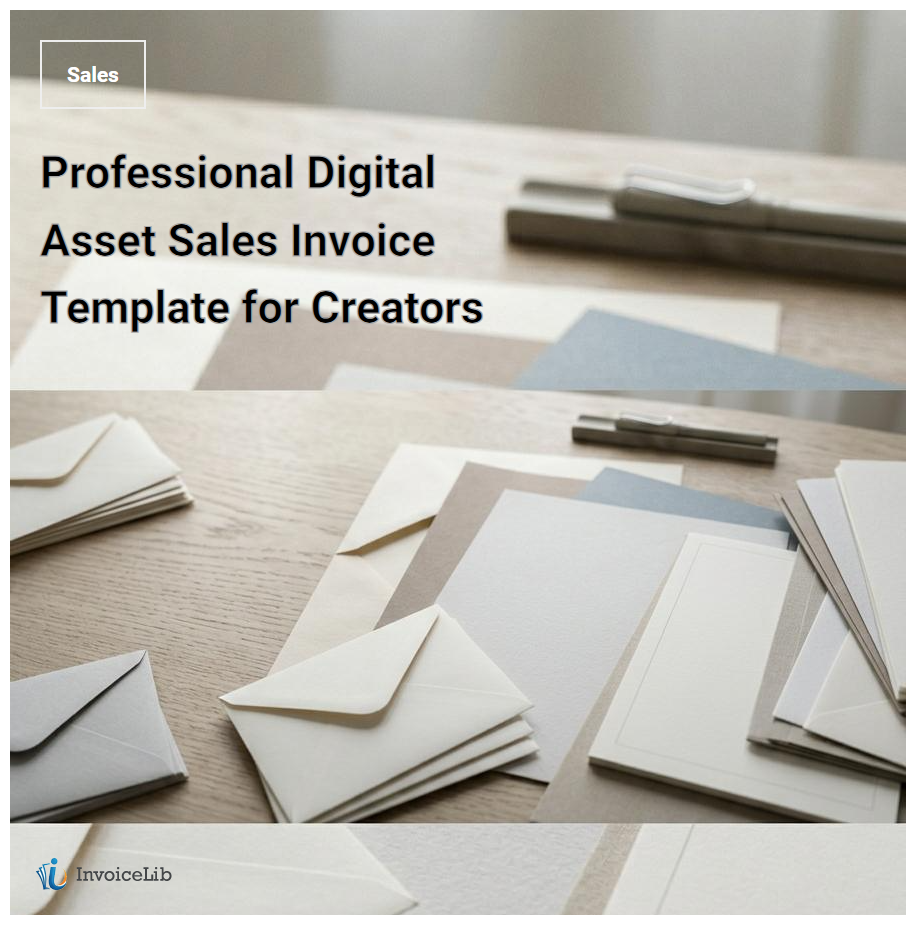 Professional Digital Asset Sales Invoice Template for Creators
