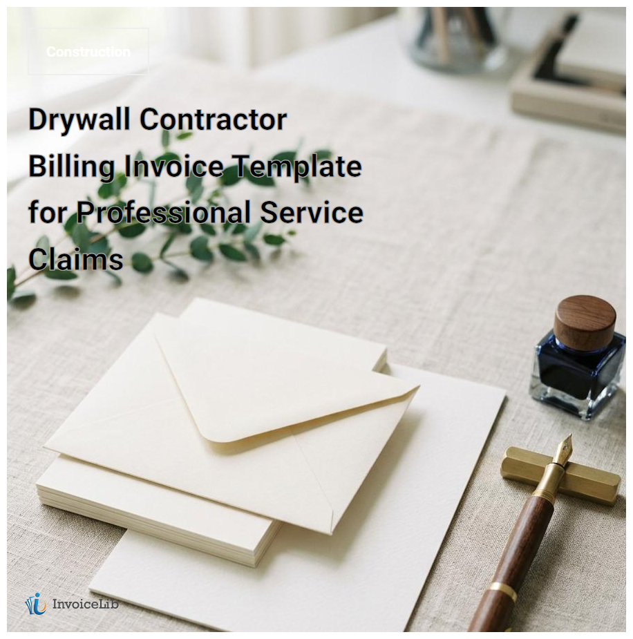 Drywall Contractor Billing Invoice Template for Professional Service Claims
