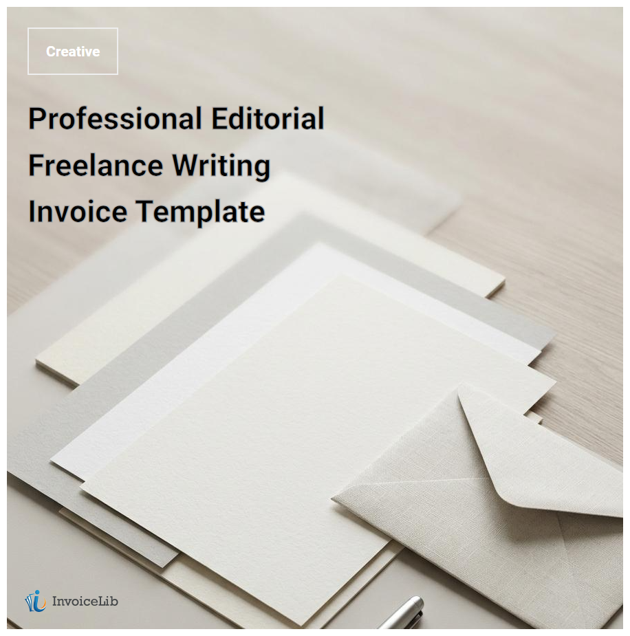 Professional Editorial Freelance Writing Invoice Template