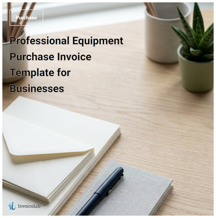 Professional Equipment Purchase Invoice Template for Businesses