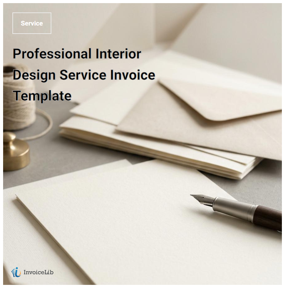 Professional Interior Design Service Invoice Template